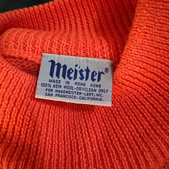 Vintage MeisterOrange Wool Sweater Medium - Picture 2 of 5